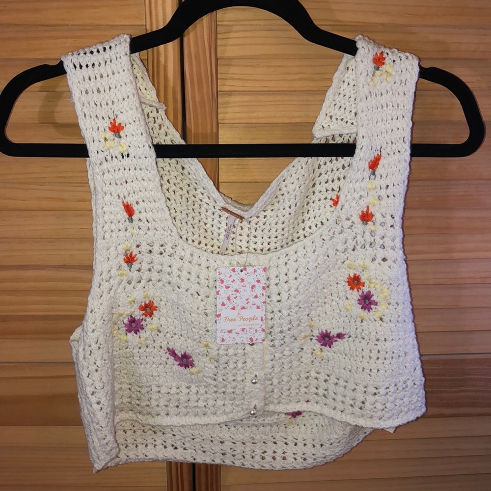 Brand new free people crochet top